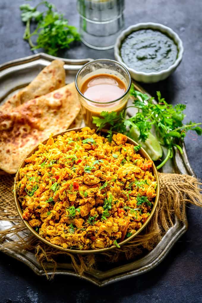 Egg Bhuji (Indian style) w/ Plain Prantha