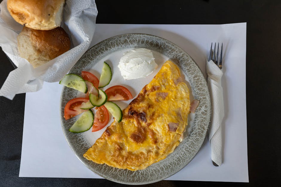 Two Egg Omelet (Indian style) w/ Plain Prantha