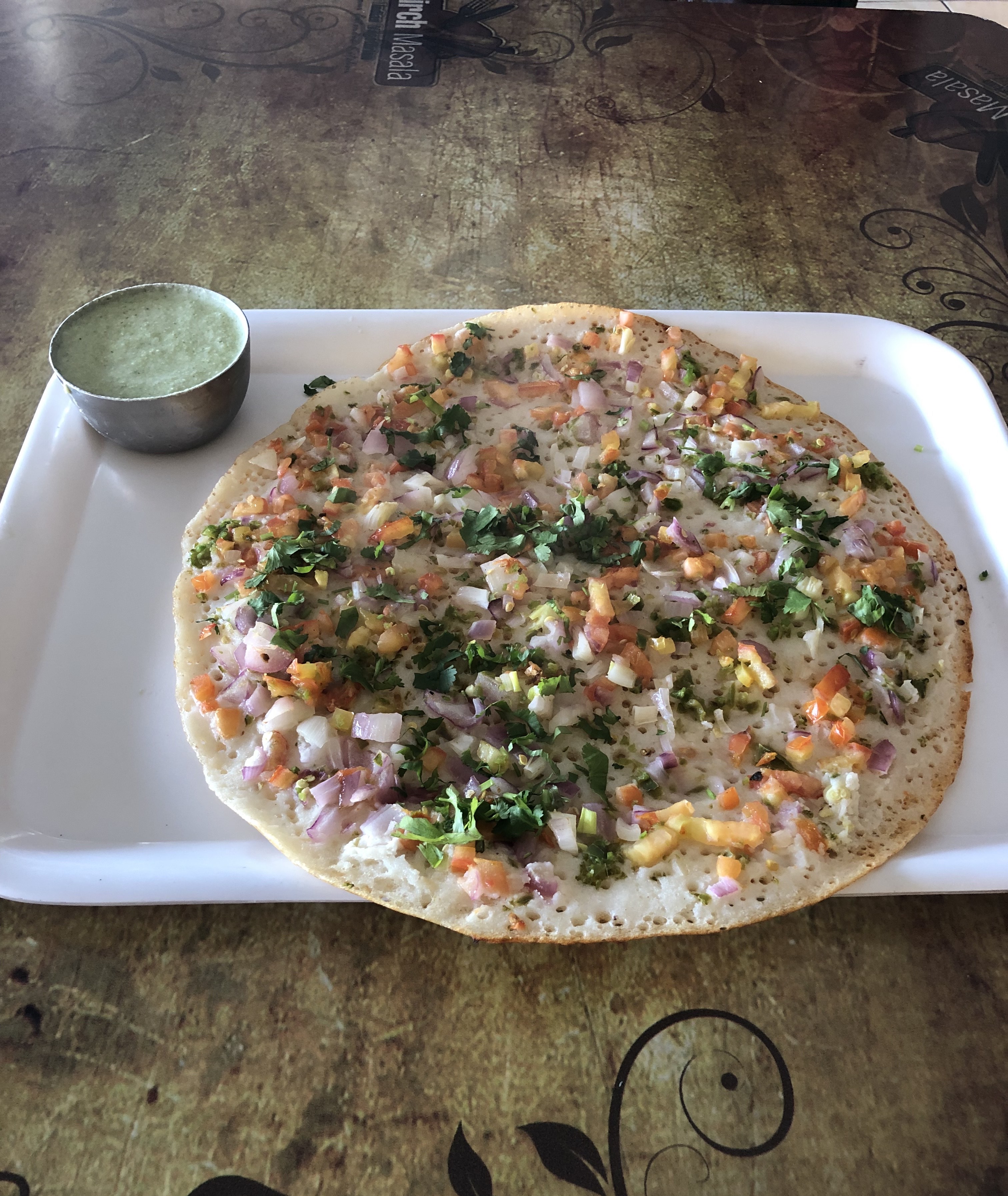 Onion-Tomato-Chili Utthappam