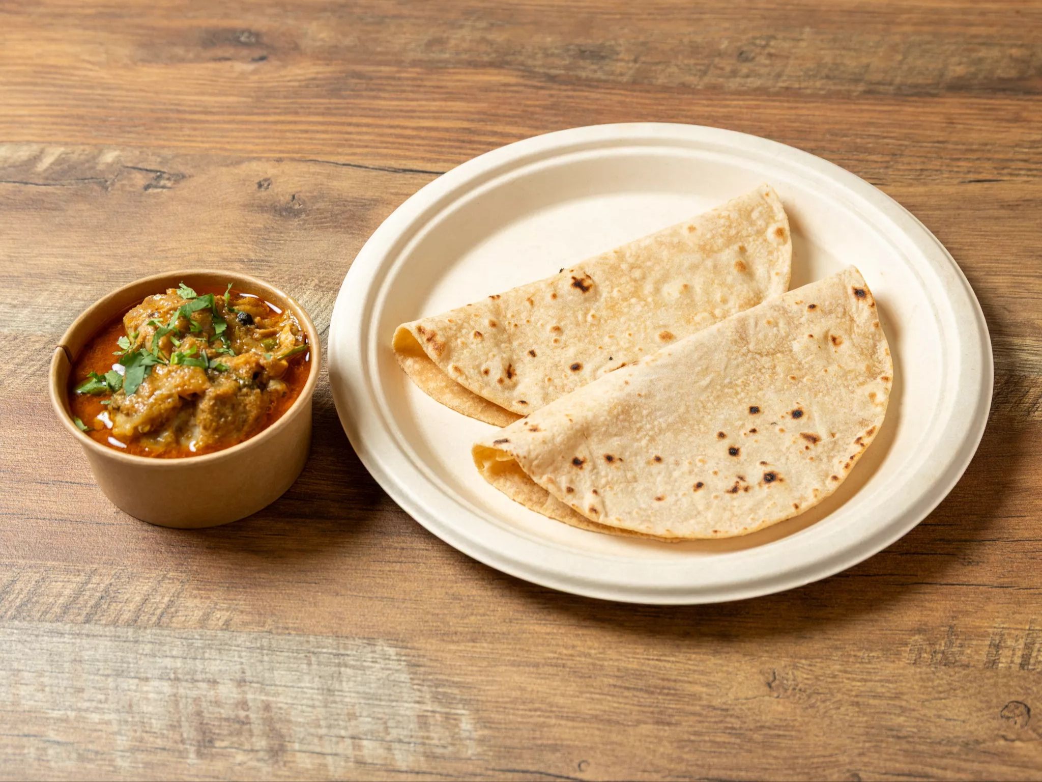 Chapati with Chicken Curry