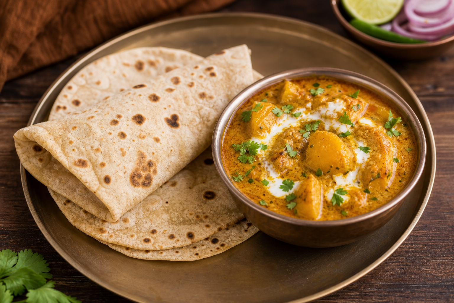 Chapati with Aloo Korma