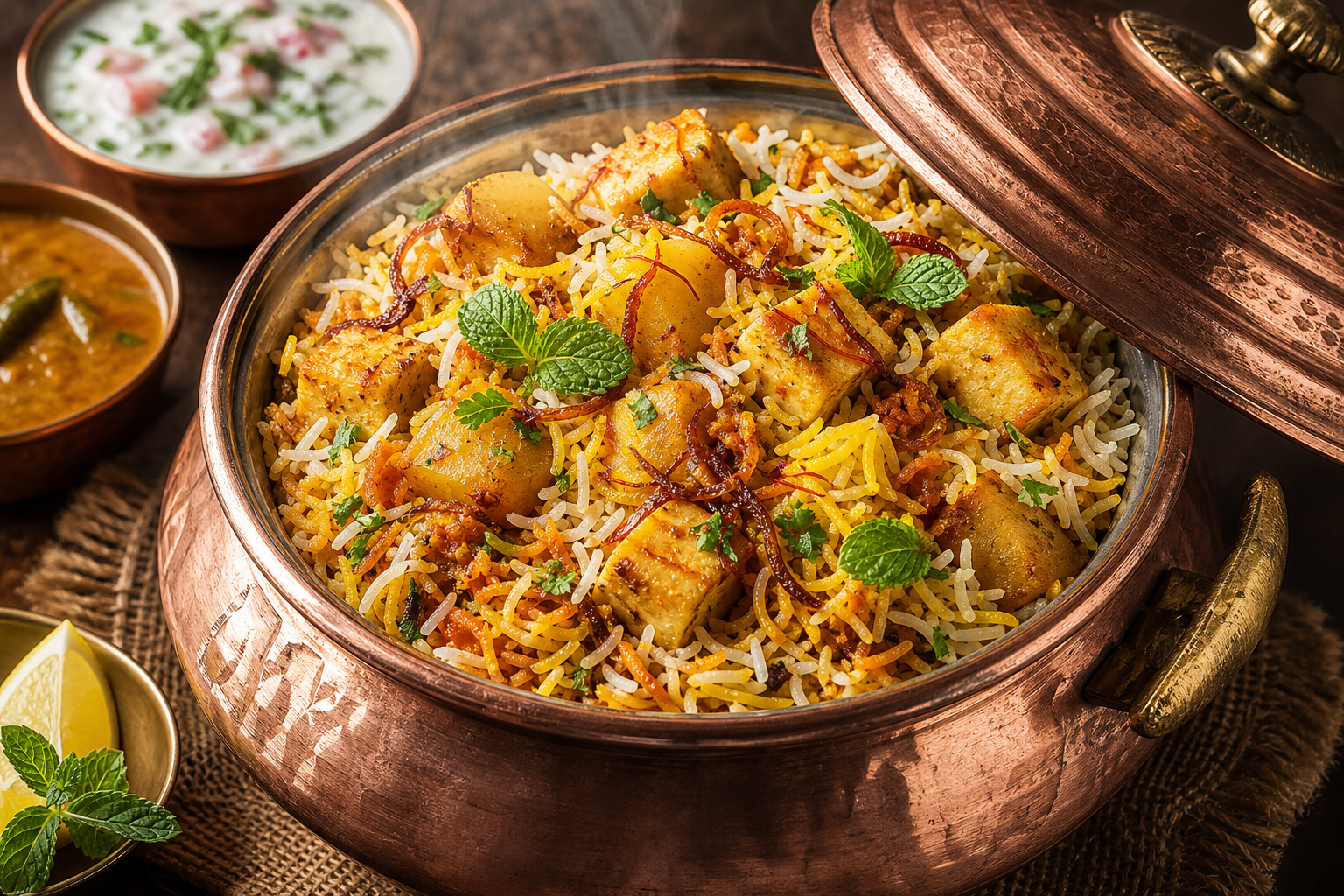 Paneer Aloo Dum Biriyani