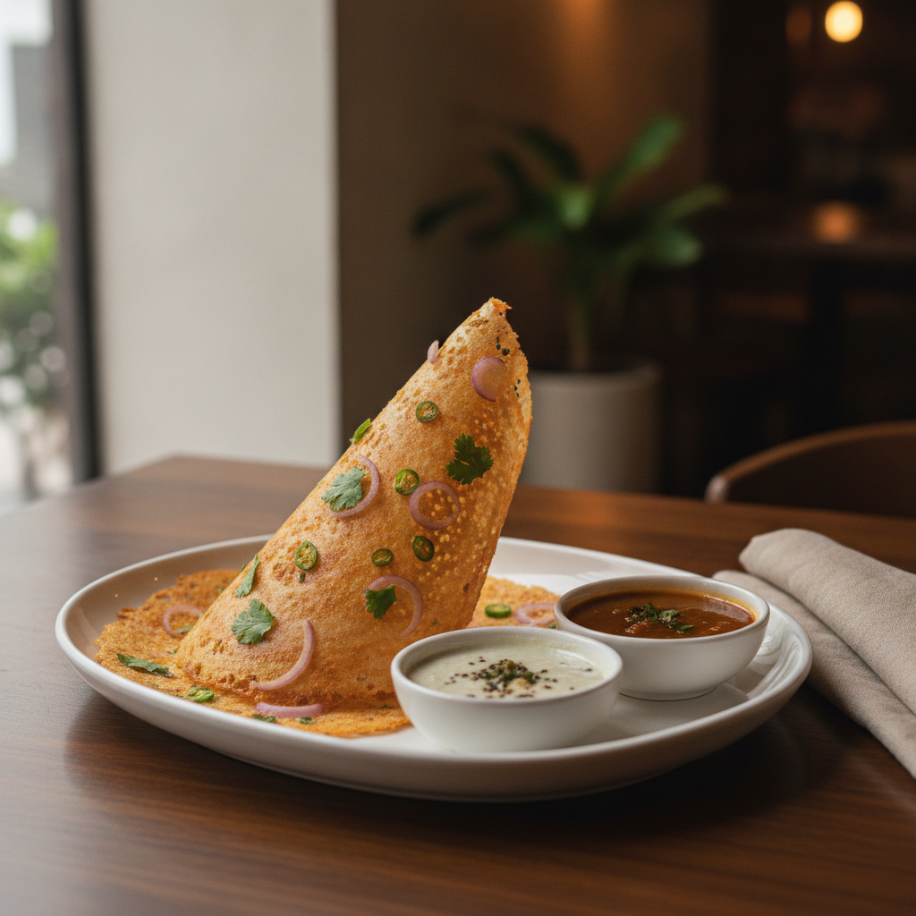 Rava Onion Chili Dosa