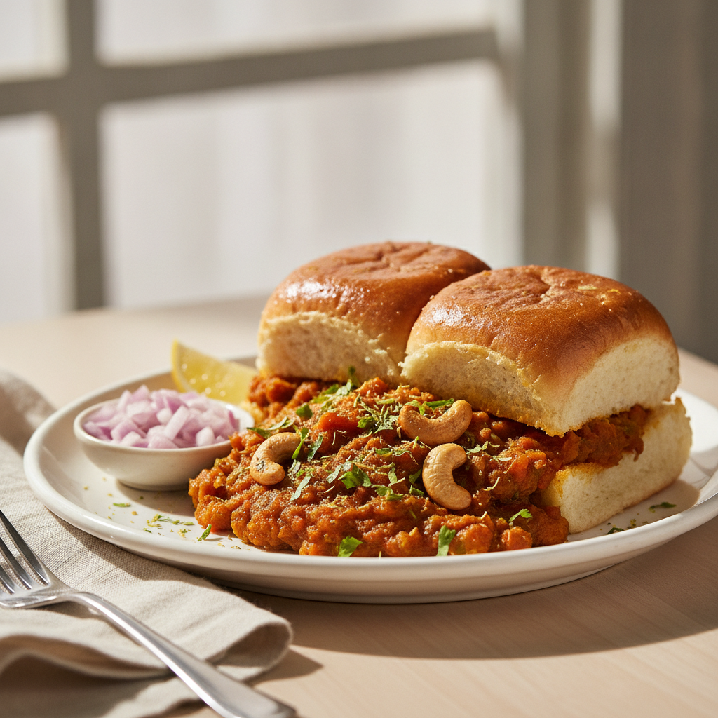 Bhaji Pav with Cashew