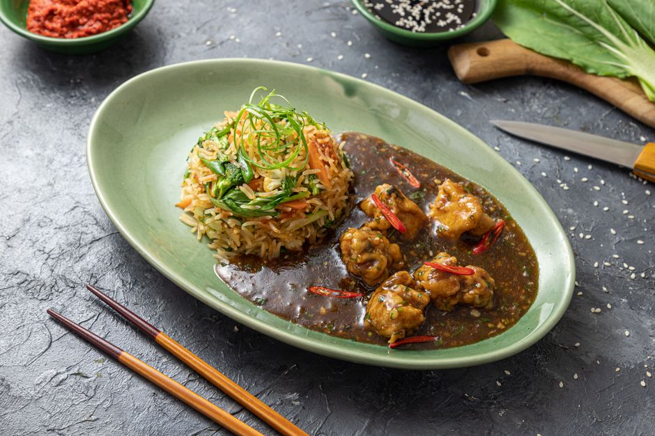 Triple Schezwan Fried Rice