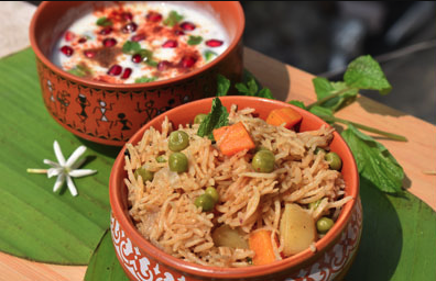 Pulav with Raita