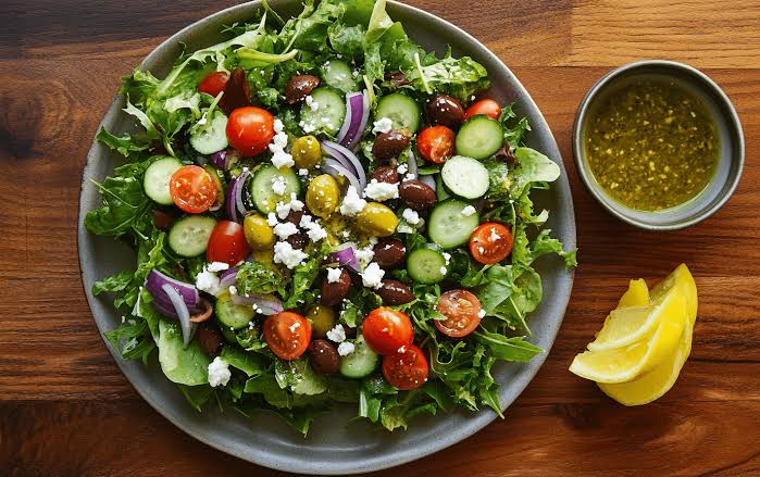 Garden Salad with Feta Cheese