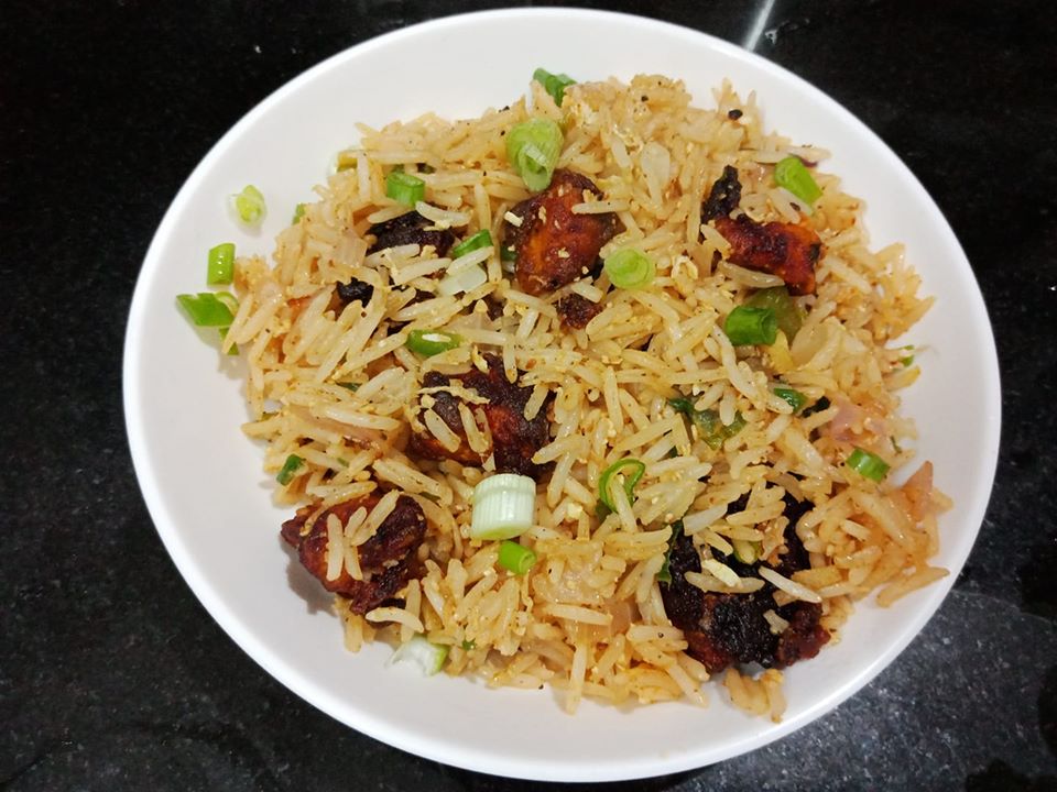Chicken Fried Rice + Chicken 65 + Nimki