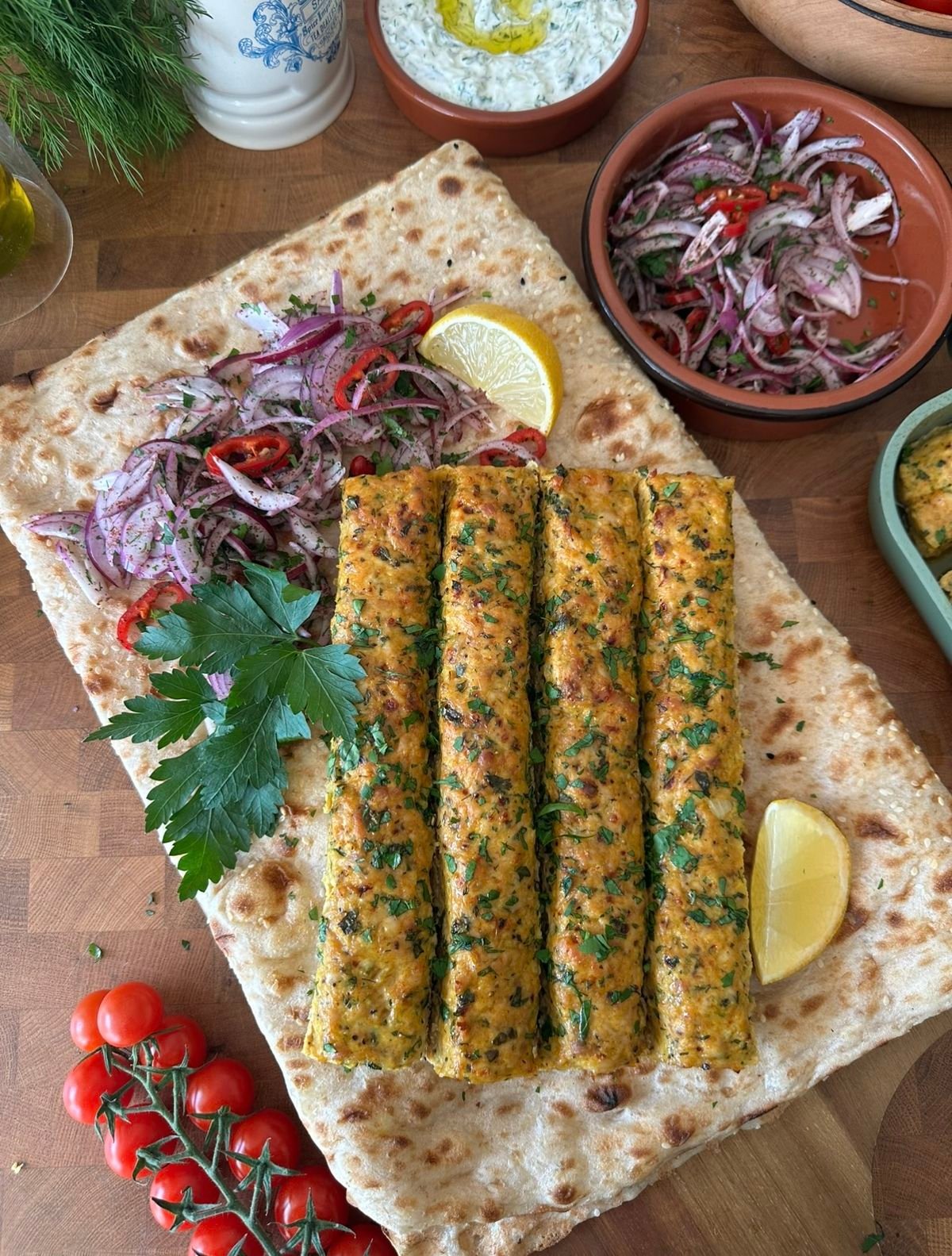 Chicken Seekh Kabab Naan