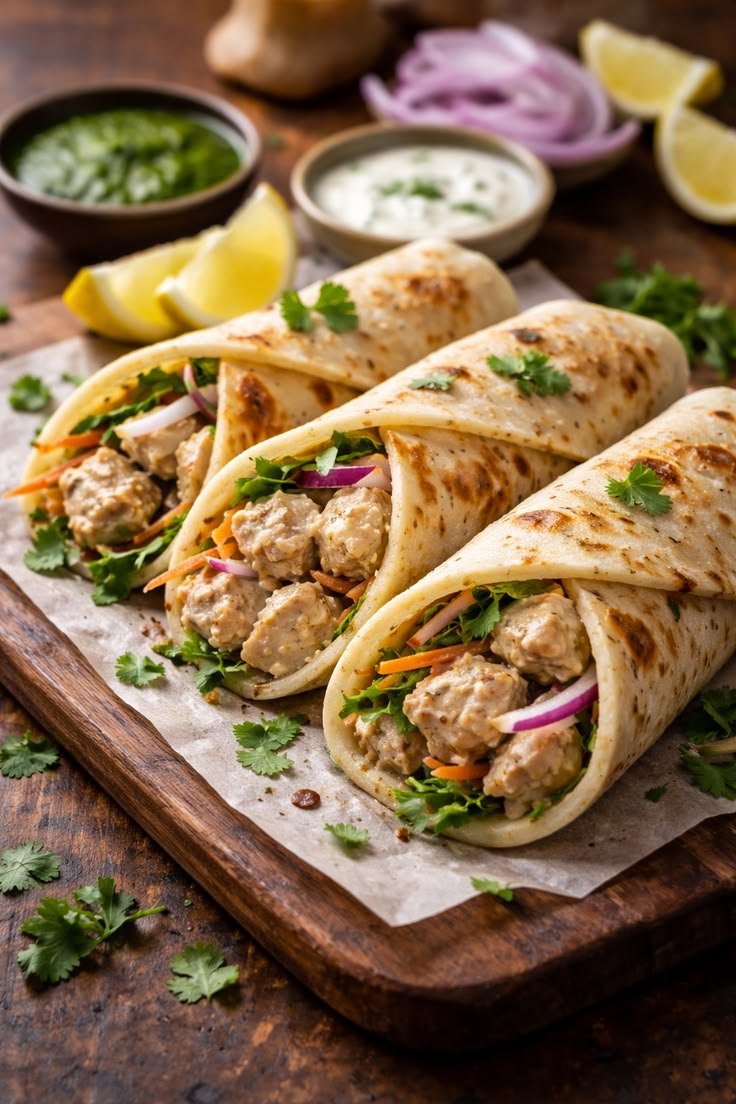 Paratha Kabab Roll (Chicken or Seekh)