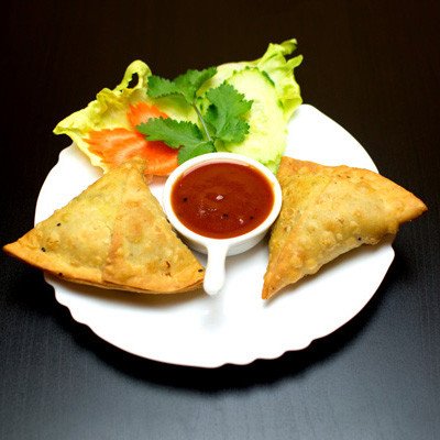 1. 2 Pieces Vegetable Samosa