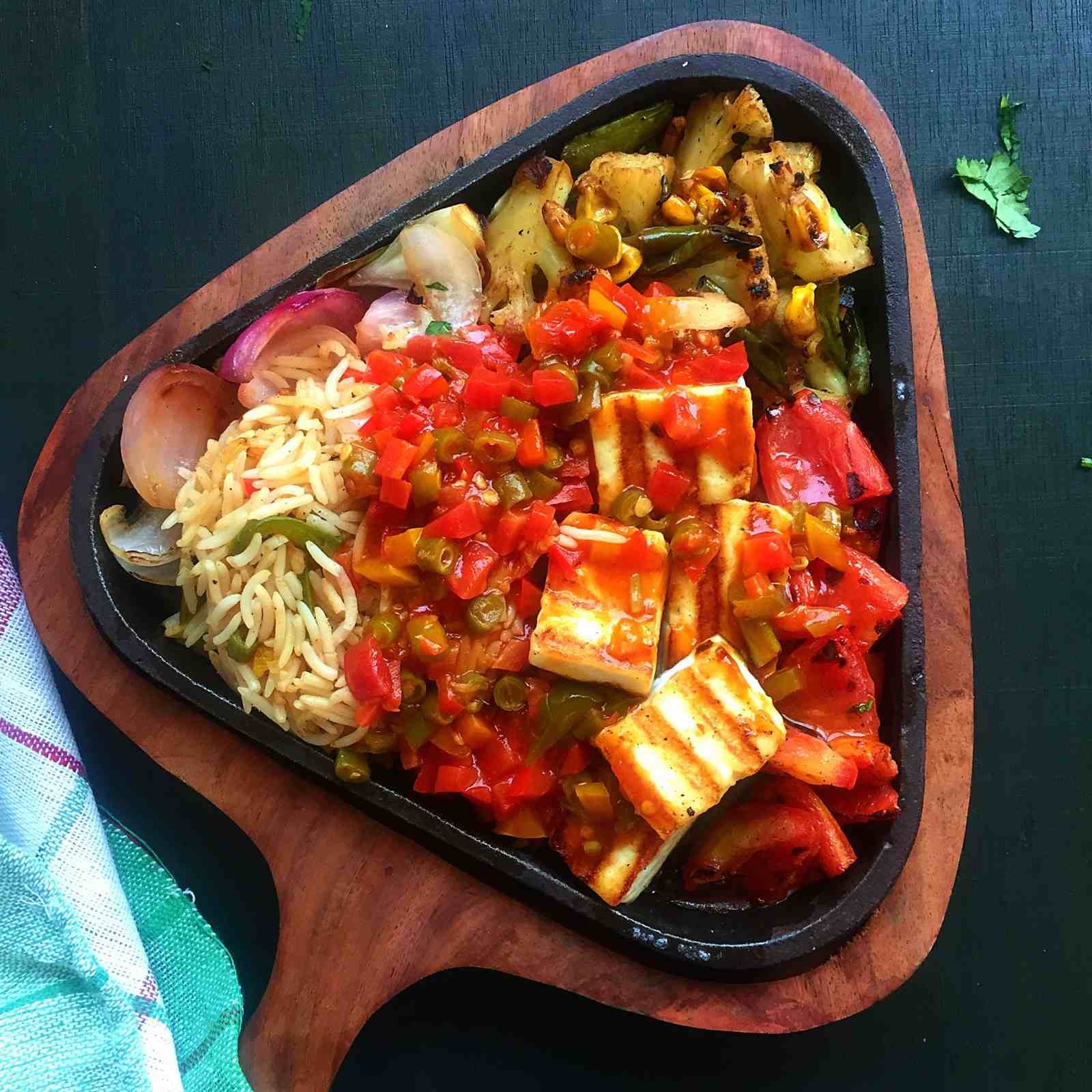 10. Paneer Tikka Sizzler