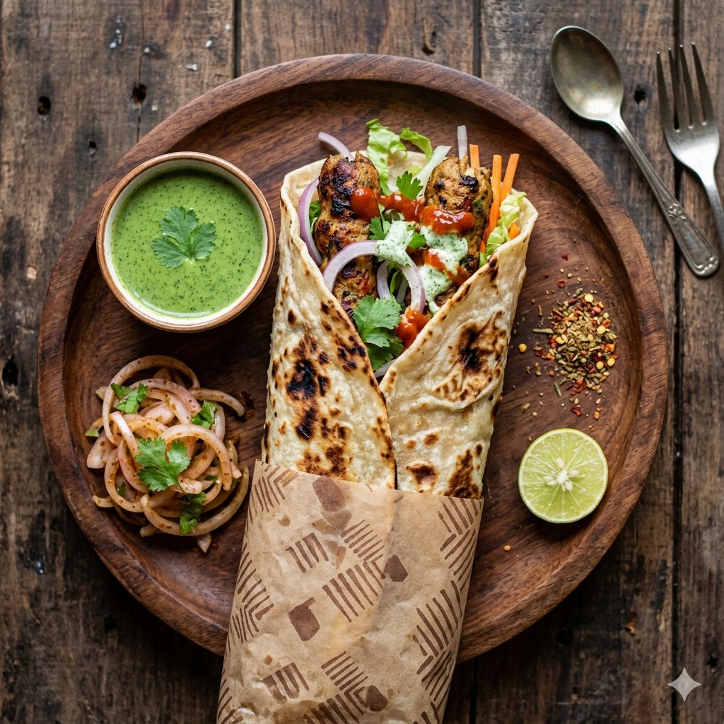 CHICKEN SEEKH KABOB ROLL