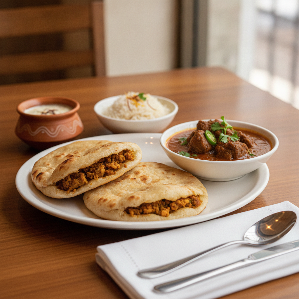 Keema Kulcha With Mutton Gravy