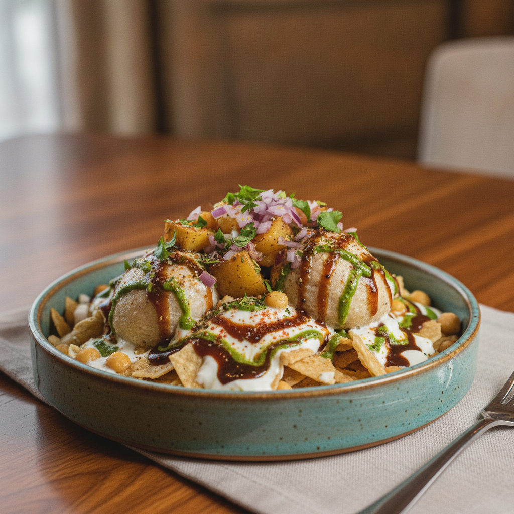 Chaat Papdi with Bhalla