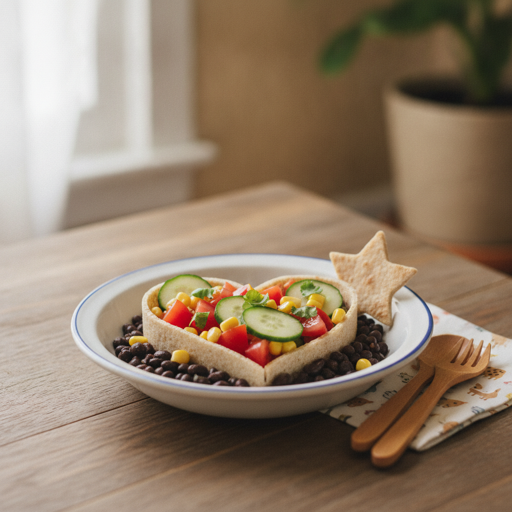 Black Bean, Cucumber, and Tomato Hearty Bowl