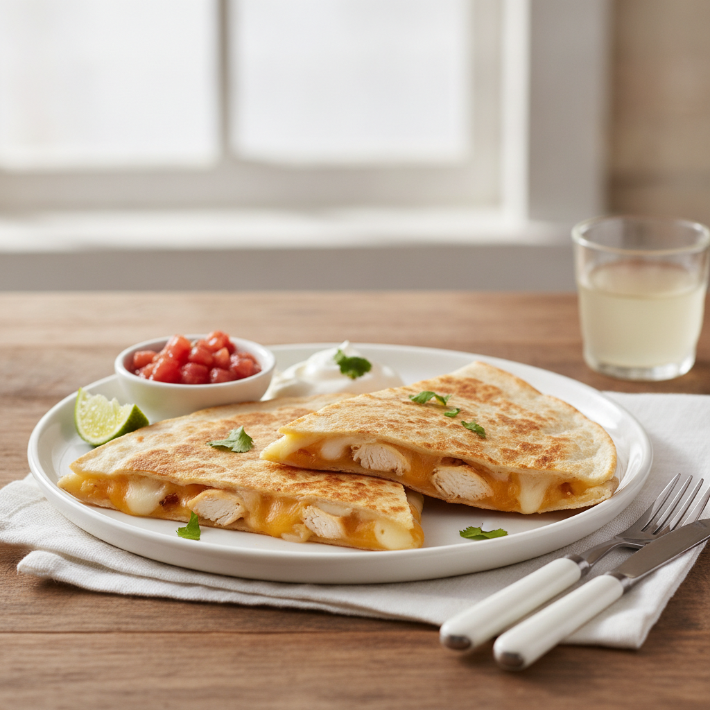 Chicken and Cheese Quesadilla
