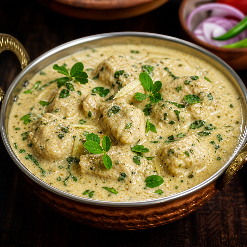 Methi Malai chicken gravy